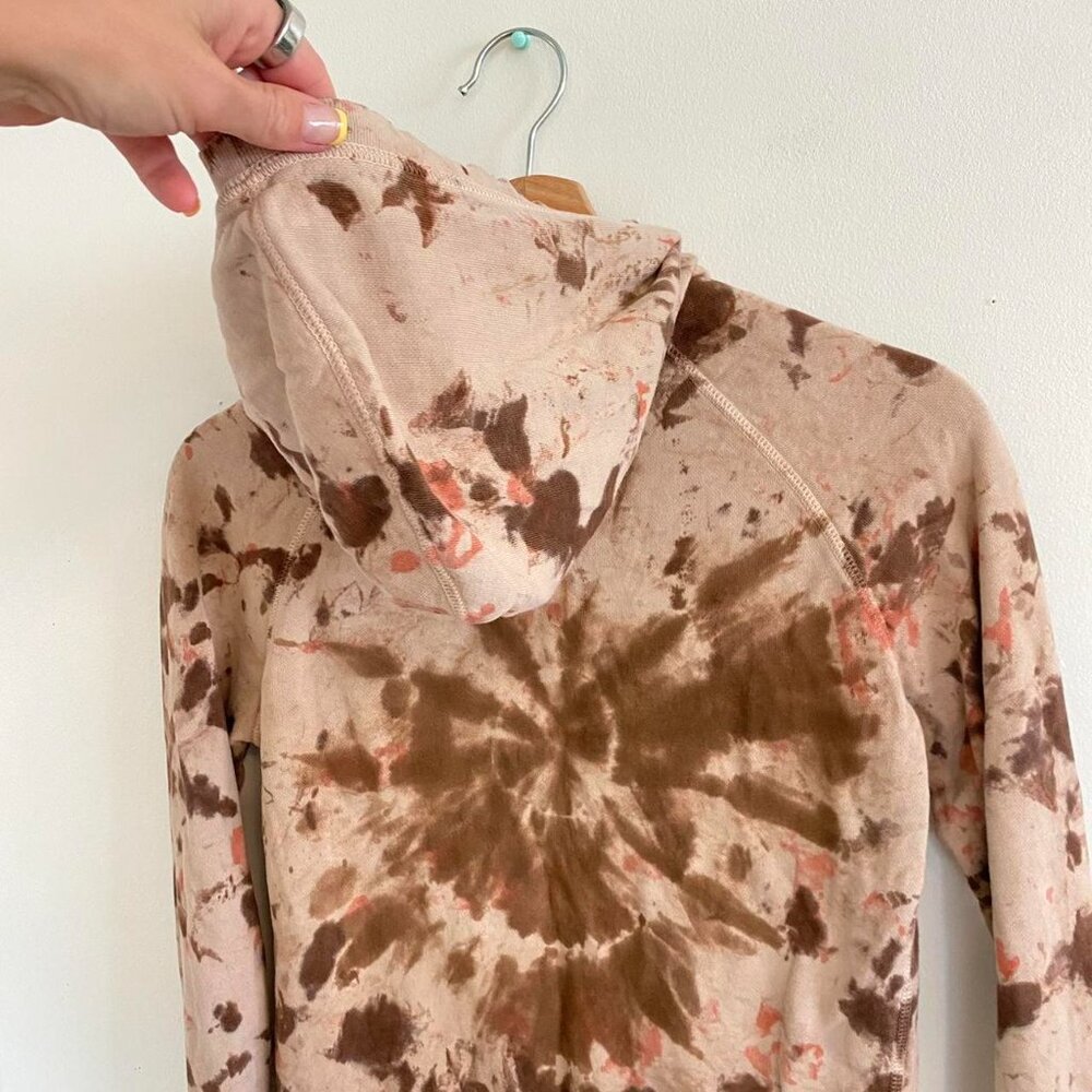 LUCKY BRAND PINK TIE DYE HOODED JACKET ZIP UP WOMENS SIZE SMALL - Picture 6 of 7